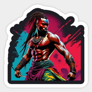 proud african warrior Sticker